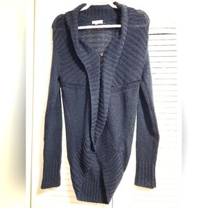 Lilly Pulitzer, navy cardigan with gold clasp, size S